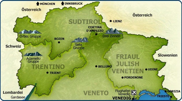 Wetterkarte Dolomiten